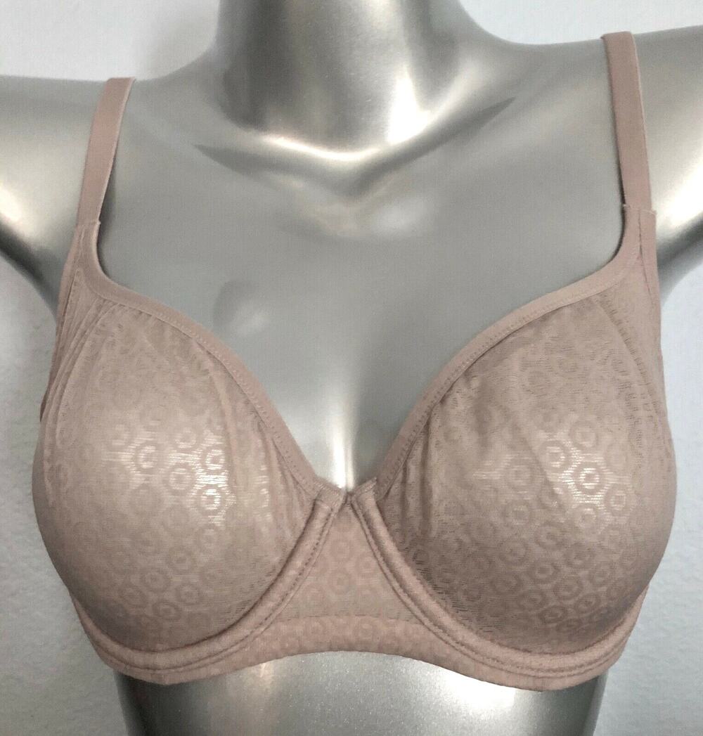 Victoria's Secret Body by Victoria Nwt Powder Blush Dot Unlined Demi Bra VS 34C